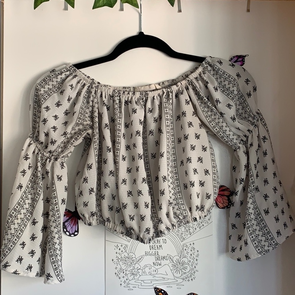 off the shoulder crop top